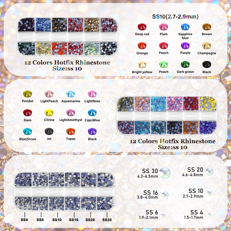 Batiyeer 11.8'' x 2.2 Yard Rhinestone Template Stencil Kit Includes