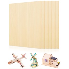 Anvin Birch Plywood Sheets Craft Wood Unfinished Wood Boards for Crafts Laser Cutting and Engraving, CNC Cutting, Wood Burning, Painting, Fretwork, Modeling (A4-300x210x 3mm Nature Wood, Pack of 6)