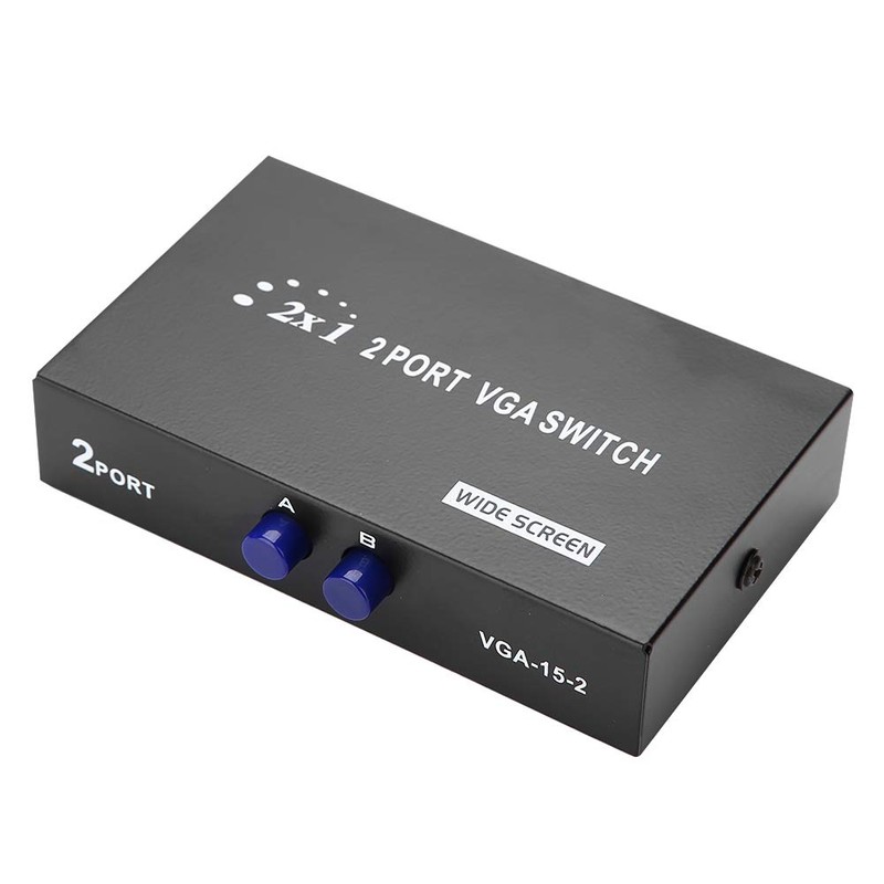 Switch Video Selector Switch Box, 2 in 1 Out VGA