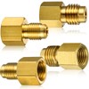JaGely 17 Pcs R134a Brass Refrigerant Tank Adapter 1/4" to