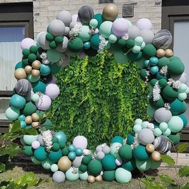 OERJU 6.5x6.5ft Green Leaves Round Backdrop Greenery Grass Wall Natural Spring Sence Landscape Circle Photography Background Birthday Bridal Shower Wedding Party Decoration Photo Booth Studio Props