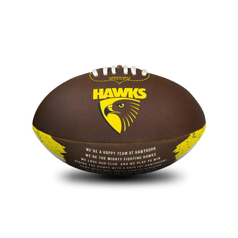Sherrin AFL Hawthorn Hawks Song Football, Size 2