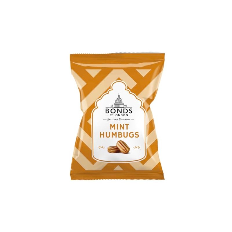 Bonds of London Mint Humbugs Bags 120g (Pack of 12)