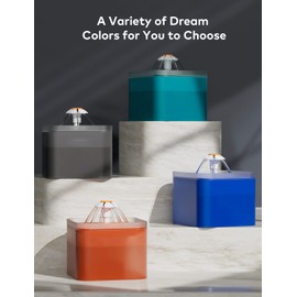 AONBOY Ultra Silent Pet Fountain 67oz/2L, with LED Light, Activated Carbon Filter for Cats and Small Dogs(Gray)