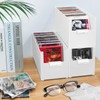 CD Storage Box, Stackable Plastic CD Organizer, Hold Up to