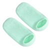 Baluue 1pair Moisturizing Gel Heel Socks for Cracked Heels Soft and Breathable Foot Care Socks Anti-crack Design for Daily Use Green