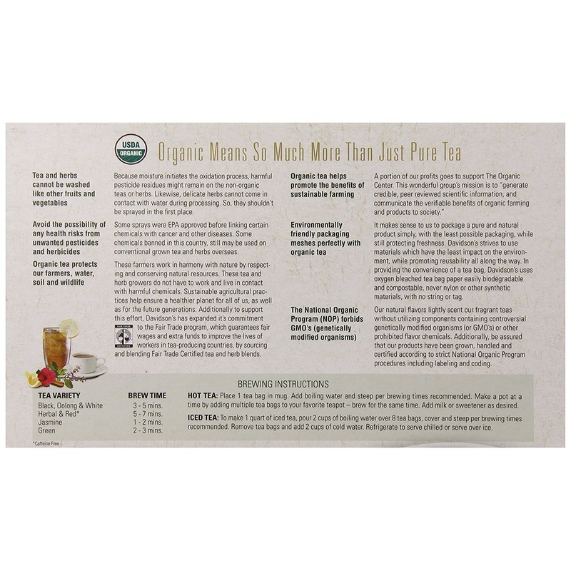 Davidson's Organics, Genmaicha, 100-count Unwrapped Tea Bags