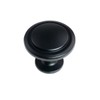 1-1/4 in. Flat Black Round Cabinet Knob 10-Pack