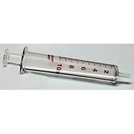Reusable Glass Syringe, Glass Luer, 10 mL