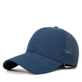 YULOONG Quick Dry Baseball Cap Lightweight Unisex Hat Breathable Mesh Sports Cap Adjustable Blue