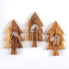 KASSIS Geschenkartikel Olive Wood Christmas Decoration Tree Decorations Set of