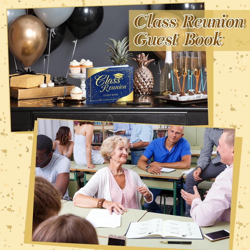Patelai Class Reunion Guest Book with Pen Gathering Keepsake Decorations
