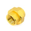 GASHER Brass Pipe Fitting, Brass Union 3/4" Female Pipe Fitting,