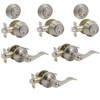 Brotima 3 Pack Exterior Door Lock Set,Double Cylinder Deadbolt with
