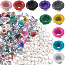 Deozu 60 Sets Metal Eyelets, Colorful DIY Supplies Garment Accessory, Small Eyelets with Washers, Eyelets Grommets Kit for Paper Crafts, Fabric Leather Belts (3mm)