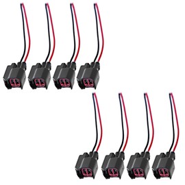 Vzesavc Paquete de 8 conectores de inyector de combustible para EV6 EV14 arnés de cable de coleta compatible con Dodge LS2 LS3 GM Ford Jeep Mustang