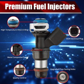 MACAX Set of 8 Fuel Injectors 12580681 Replacement Compatible with Chevy Silverado Tahoe Avalanche GMC Sierra Yukon Yukon XL 4.8L 5.3L 6.0L 6.2L V8 - Replaces 12580681 19421333 FJ887