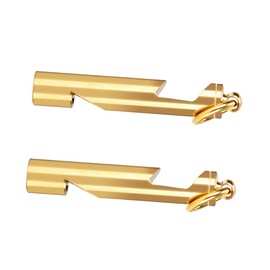 FELTECHELECTR 2pcs Golden Copper Whistle Keychain Whistle Para Cord Water Bottle Whistle Emergency Electric Whistle Emergency Whistle Hook With Lanyard Coyote Whistle Whistles Taper Tin
