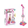 MARZSEFLO Infantil Karaoke Micrófono Juguete Con Base Bocina Luces