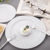 FLOWERCAT 60PCS White Plastic Plates - Heavy Duty White Disposable