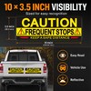 2 Pcs Frequent Stops Reflective Magnetic Safety Warning Signs