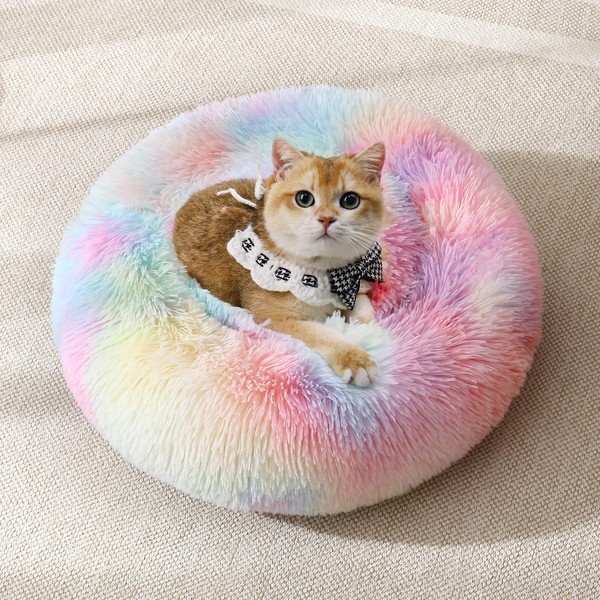 JOLLYVOGUE Dog & Cat Bed, Calming Anti-Anxiety Pet Bed for