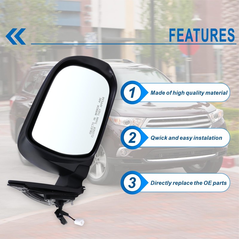 Lqito Right Passenger Side Mirror Compatible With 2008 2009 2010