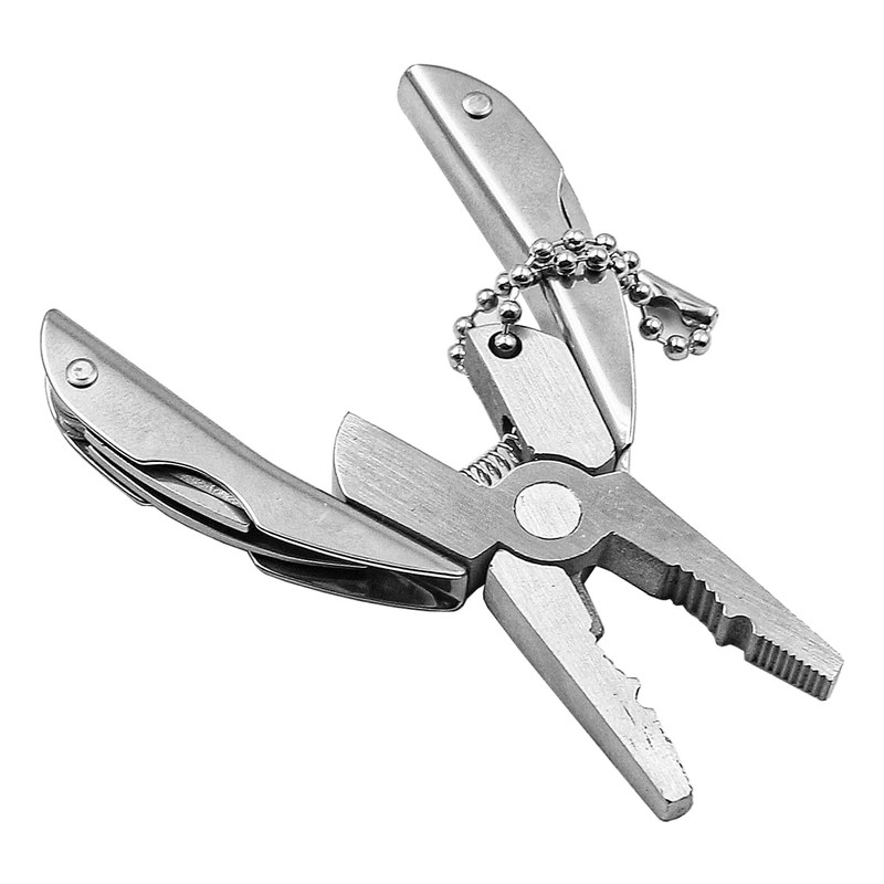 NUZAMAS Multitool Pliers Keychain Screwdriver Stainless Steel Outdoor Portable Mini