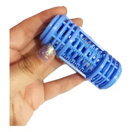 Tubos O Roles Con Tapa Rizar Ondular Cabello Mariate 12 Color Azul