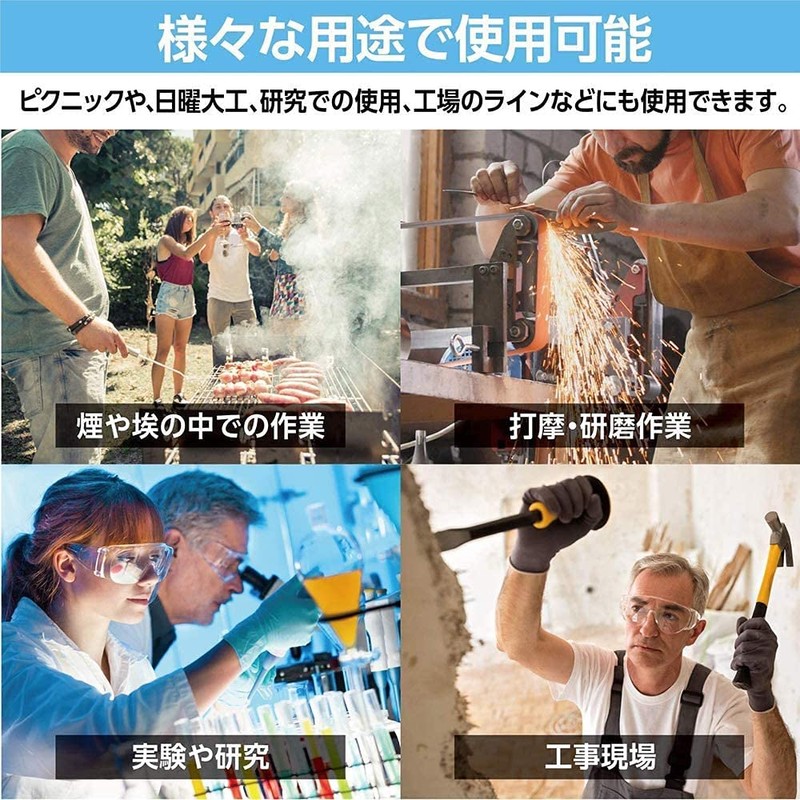 Anleikf Goggles, Protective Glasses, Safe, Dustproof, Splash Prevention Glasses, Overglasses,
