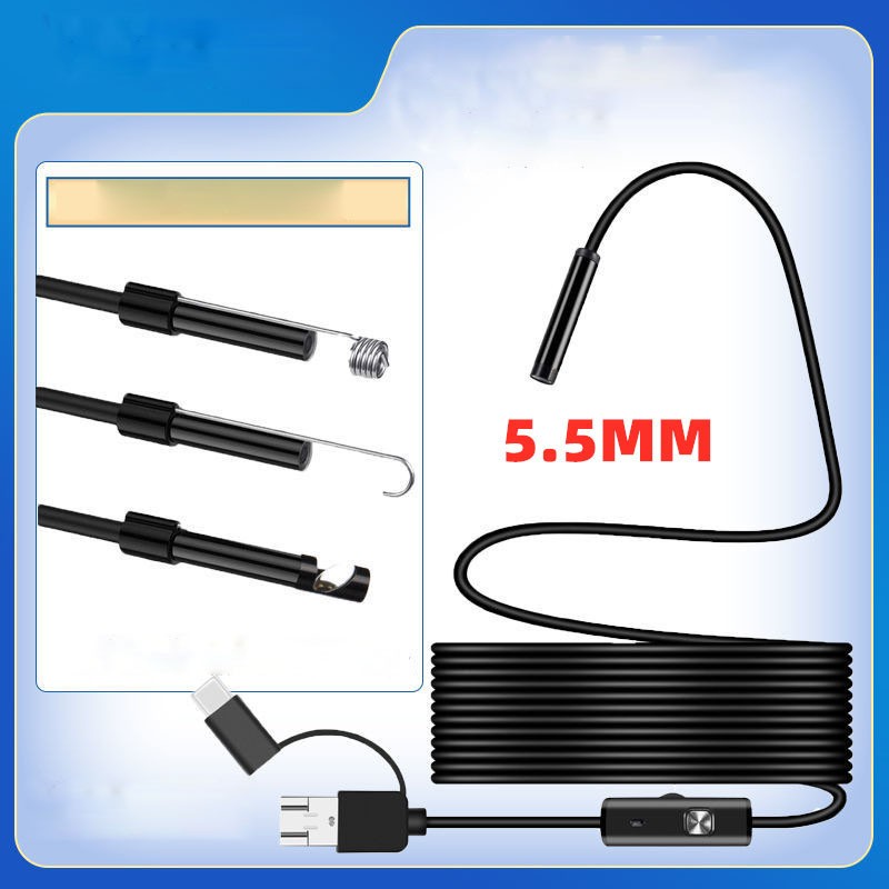 USB Industrial Endoscope Snake 5m Cable High Definition Metal Inspection