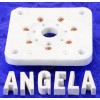 Angela Instruments 7 Pin White Ceramic Bottom Chassis Mount Wafer