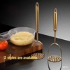 Golden Potato Masher Stainless Steel Heavy Duty Ergonomic Handle for