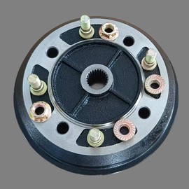 XYUJIE Front Brake Drum Hub 41038-1227 with Lug Bolts Replacement for 1994-2000 Kawasaki Mule 2010 2020 2030 2500 2510 2520 kaf540 KAF950 UTV