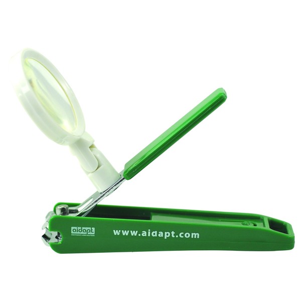 Aidapt Nail Clippers with Magnifier for Thick Toe and Finger Nails for Men, Women and The Elderly Aid