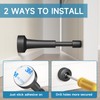 Matte Black Door Stoppers for Wall - 4.33 Inch Spring