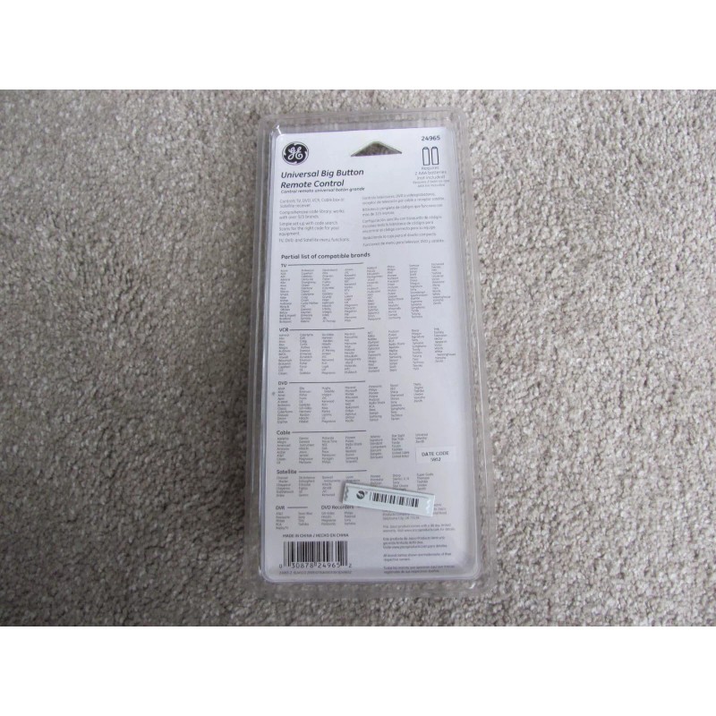 Universal GE Universal Big Button Remote Control Oversized Buttons 24965