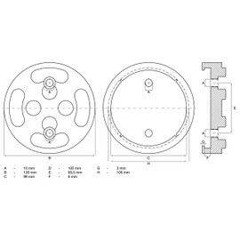 BGS 7046 | Rubber Pad | for Auto Lifts | Ø 120 mm