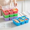 4 Pack Lunch Bento box, Five Compartment Individually Sealed Snack