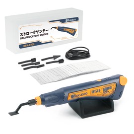 Reciprocating Sander, Variable Speed and USB Charging with LED Light, Pen Sander With 6pcs Sanding Head, Fit for Sanding, Polishing, Finishing, DIY Crafts (Blue)