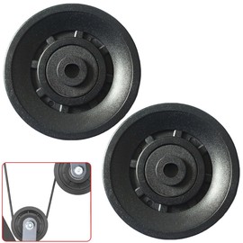 SquEqu 2 Pack Cable Pulley System Bearing Replacement Nylon Universal 90mm Wheel Roller for Fitness LAT and Lift Pull Down Cable Machine Attachments Exercise Gym Equipment Strength Training Parts