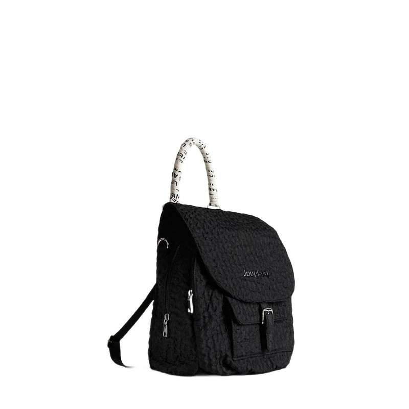 Desigual Women's Back_Free Ankara Backpack Medium, Black, black
