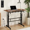 SIDUCAL Mobile Standing Desk with Charging Station, Portable Desk for