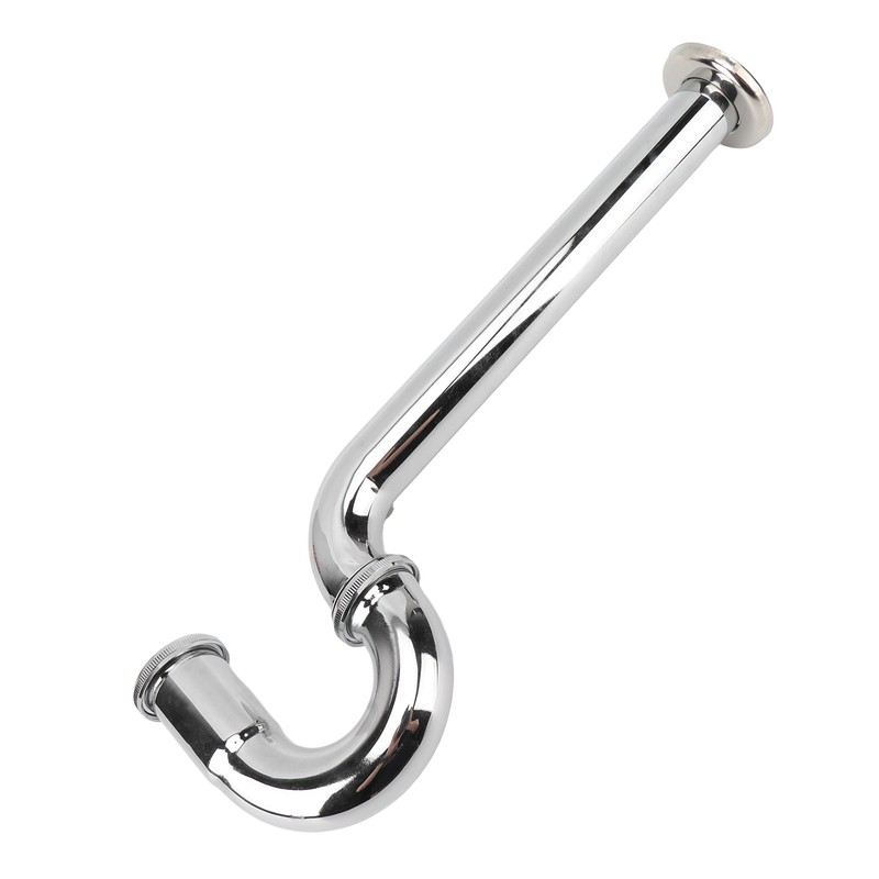 Brass Sink Drain Tubing Set Silver Slick Finish No Ageing