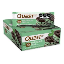 Barra De Proteína Quest, Choco Con Menta En Trozos Sabor Chocolate con Menta