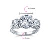 2CT Solitaire Past Present Future CZ Round 3 Stone Cubic