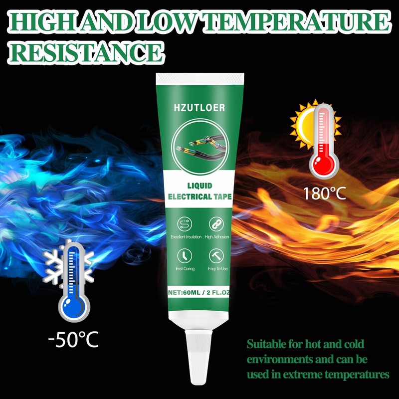 Hzutloer 4 OZ (120Ml) Liquid Electrical Tape, 2PCS 60 ML