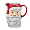 tag Vintage Santa Ceramic Beverage Pitcher - 64oz Christmas Server,