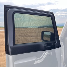 Side Window Sunshade for Jeep Wrangler,Front Window Cover Net for Camping,Window Netting Window Curtains for Jeep Wrangler TJ JK JL & Gladiator JT,2Pack