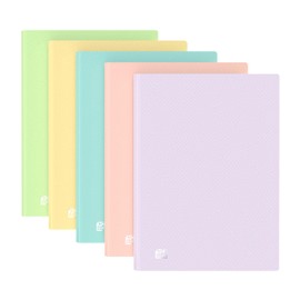 Oxford Urban A4 Display Book, Presentation Folder with 20 Pockets Opaque - Assorted Pastel (Pack of 5)